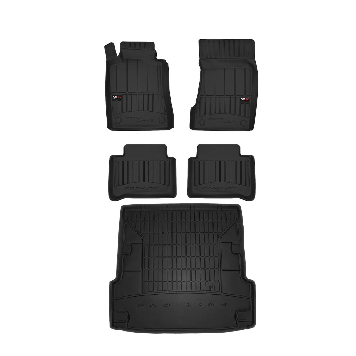 Mercedes E Class W211 Floor-Trunk Mats - Omac - 3D Premium - Black - '02-'09 Mercedes E Class W211 Floor-Trunk Mats - Omac - 3D Premium - Black - '02-'09